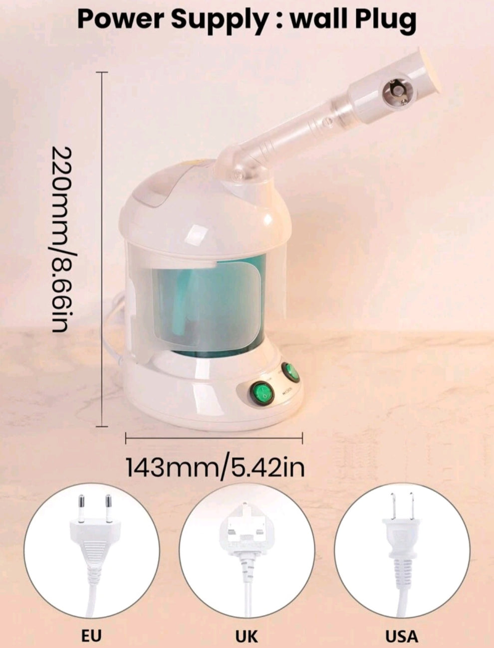 Spa-Quality Face steamer